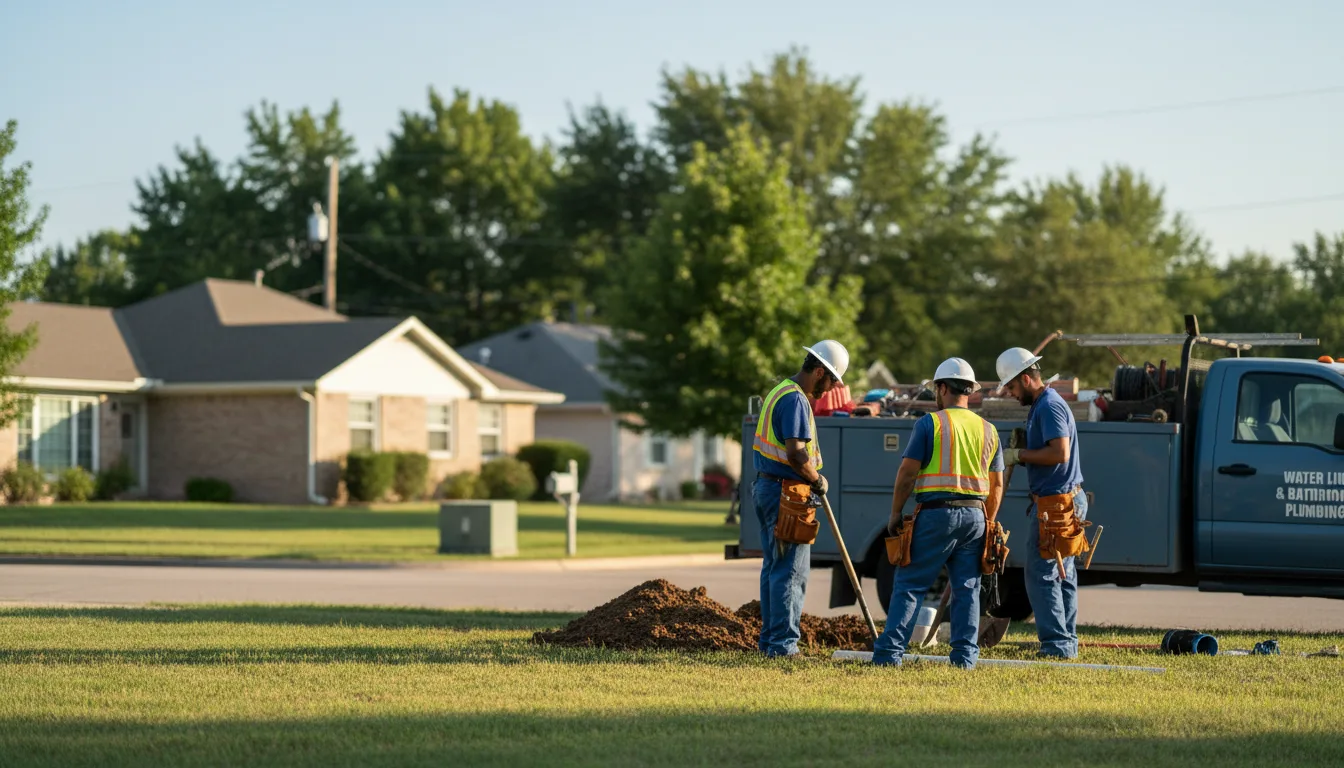 Residential water line and bathroom plumbing service in Cecil, OH